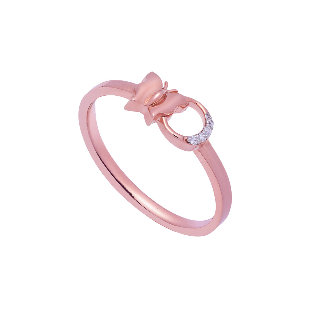 Rose Gold Butterfly Ring