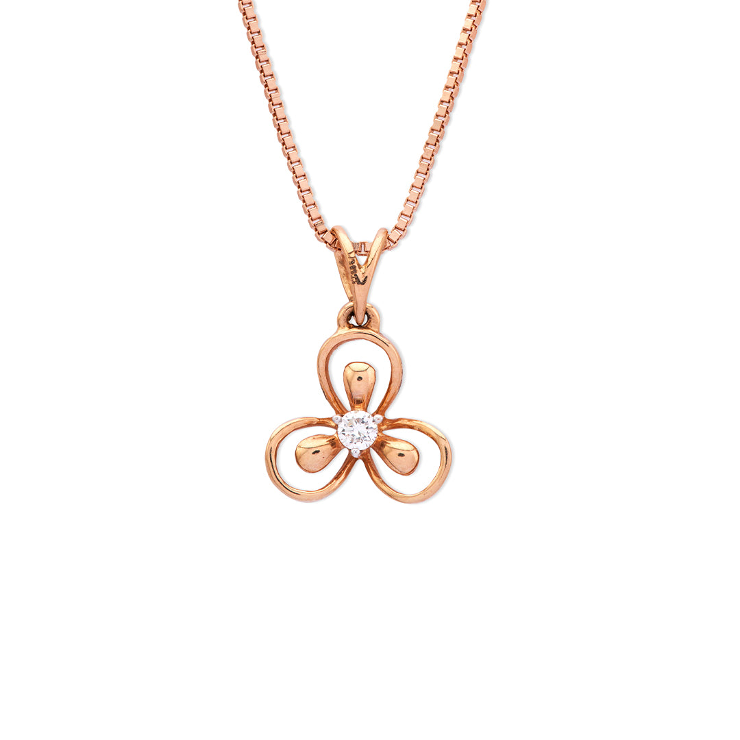 Diamond Floral Pendant