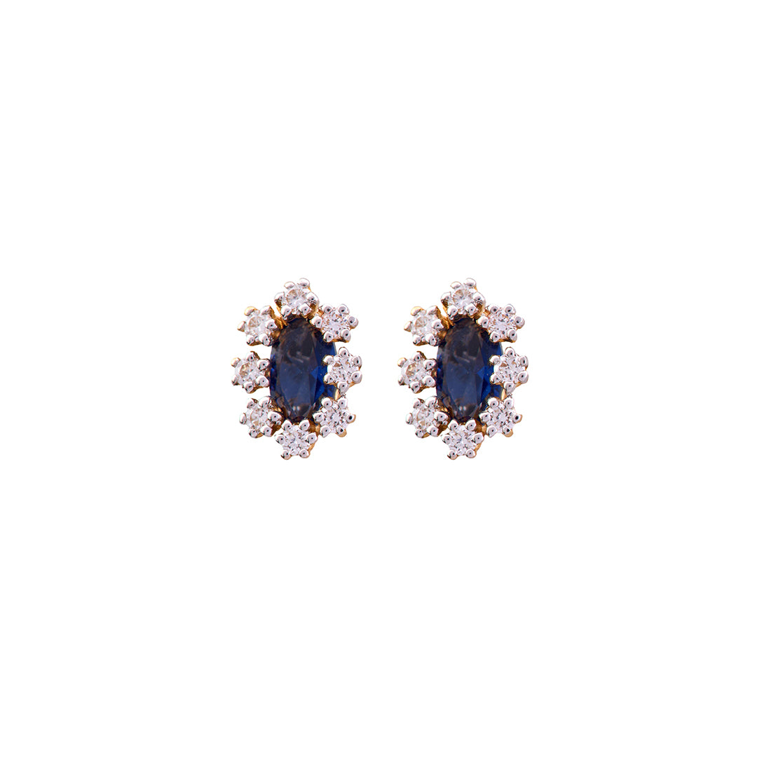 Diamond Blue Stone Stud