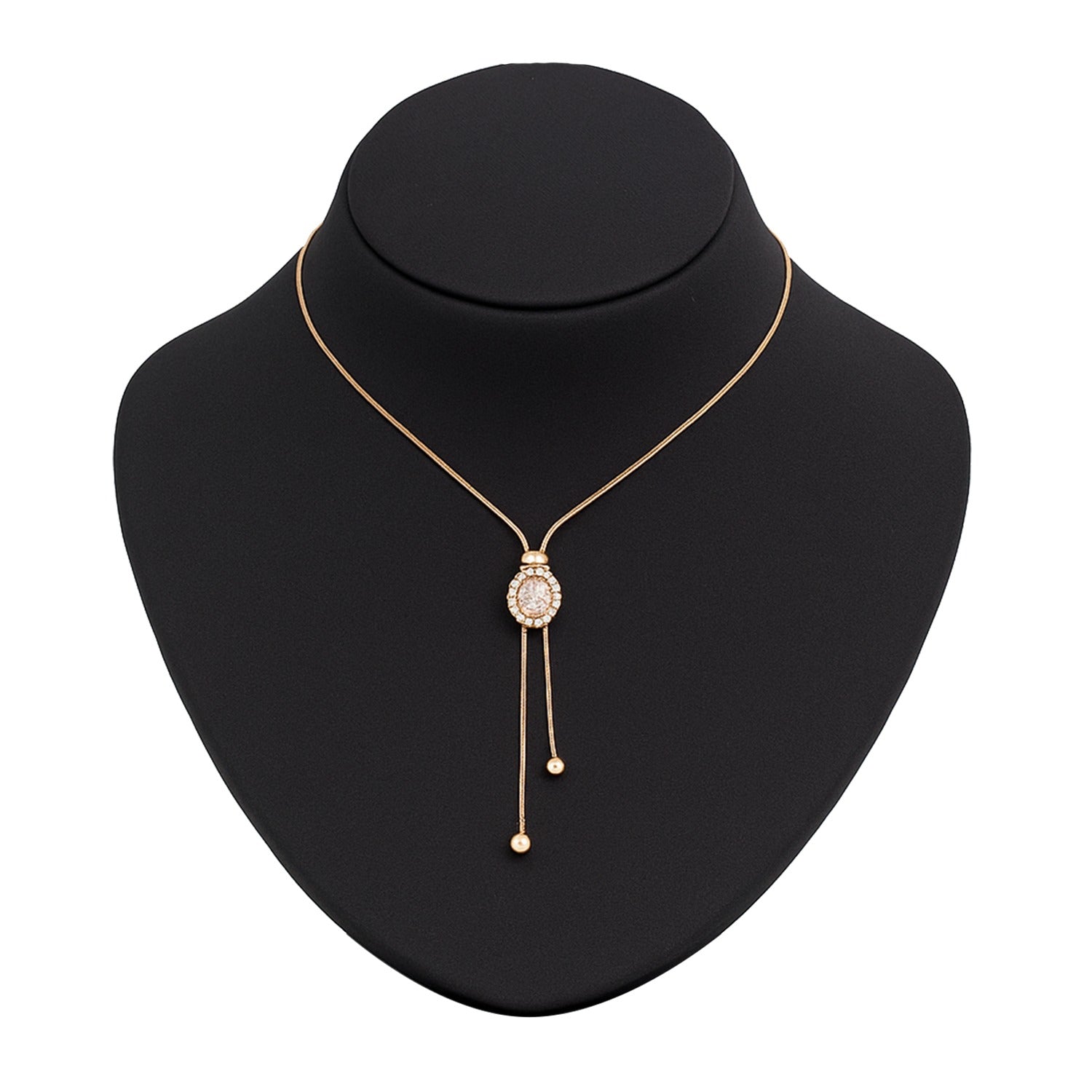 Double‑Sided Necklace with CZ Stones