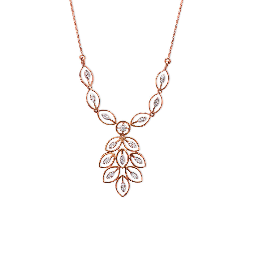 Diamond Floral Necklace