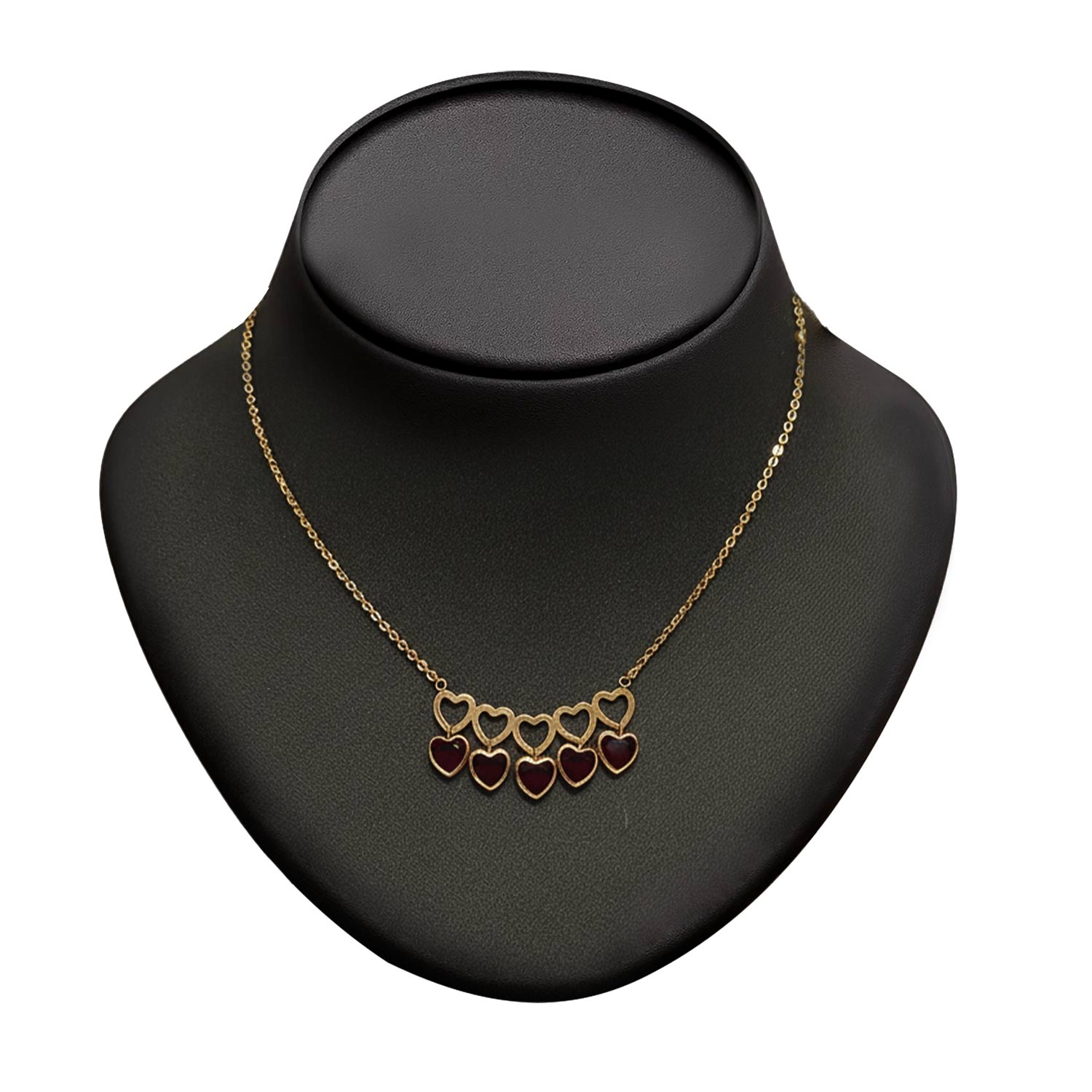 Red Heart Charms Necklace