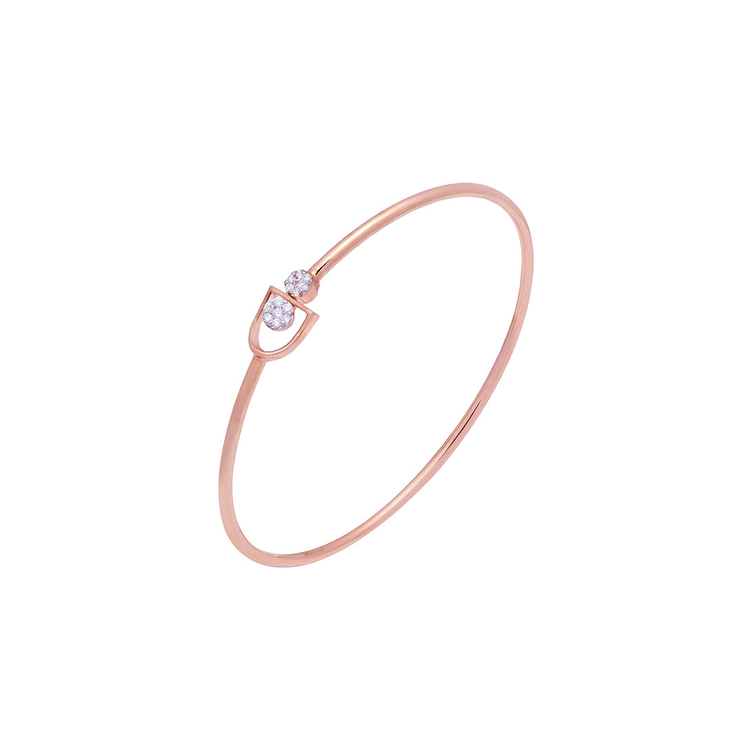 Diamond Oval Bracelet Bangle