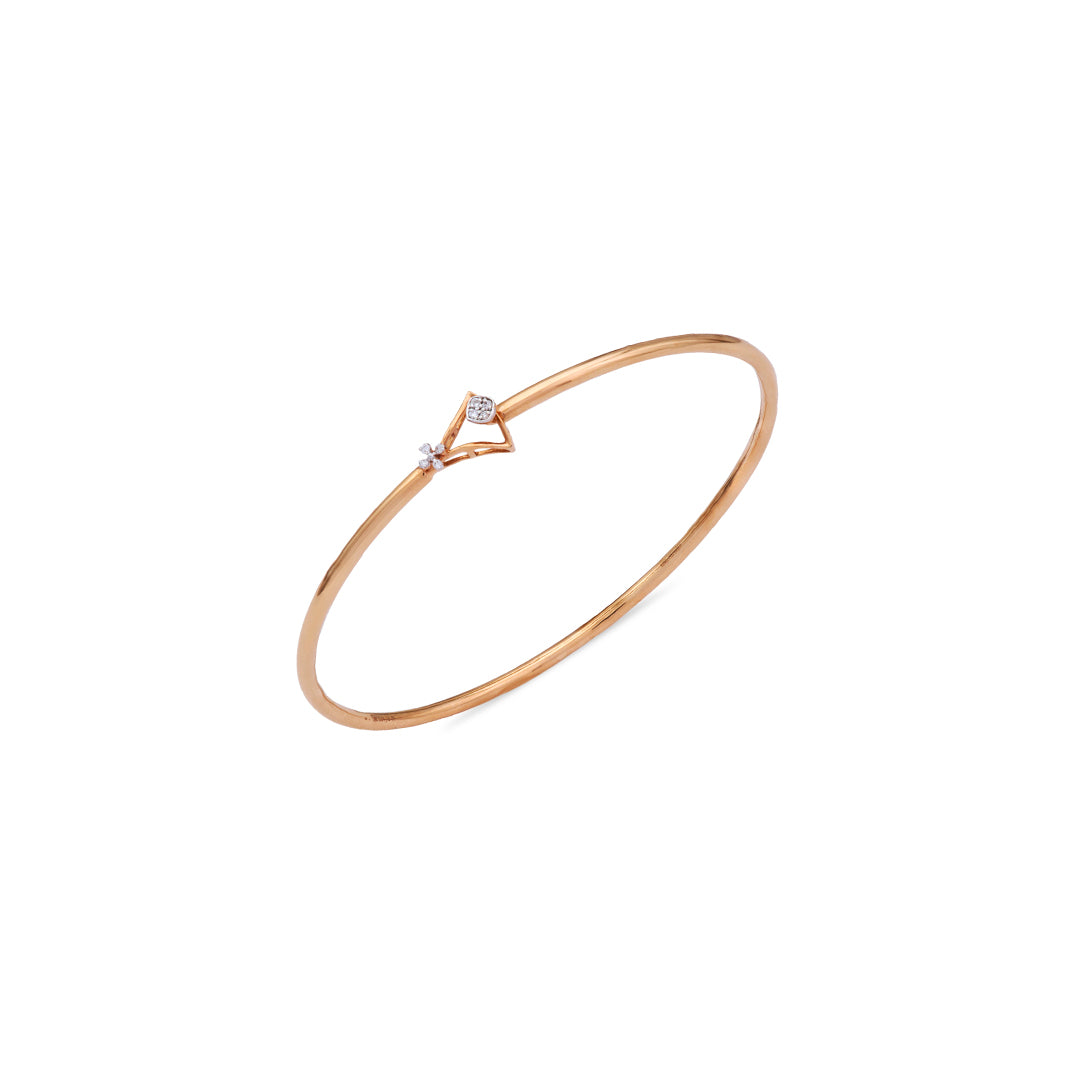 Rose Gold Diamond Bangle Bracelet