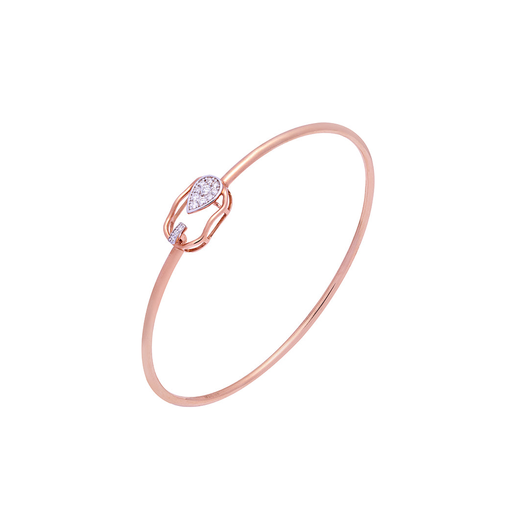 Rose Gold Diamond Bangle Bracelet