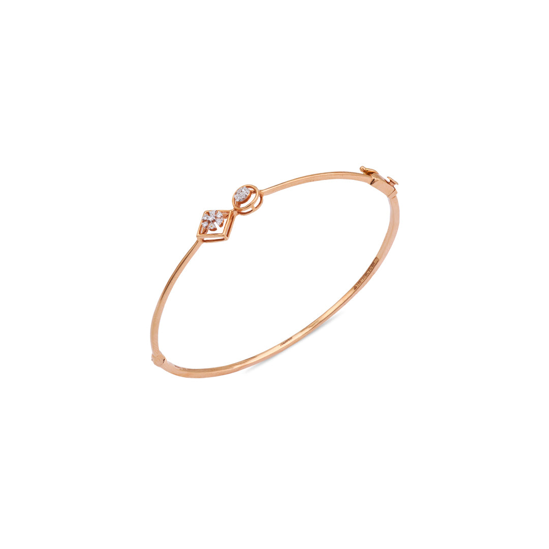 Rose Gold Diamond Bangle Bracelet