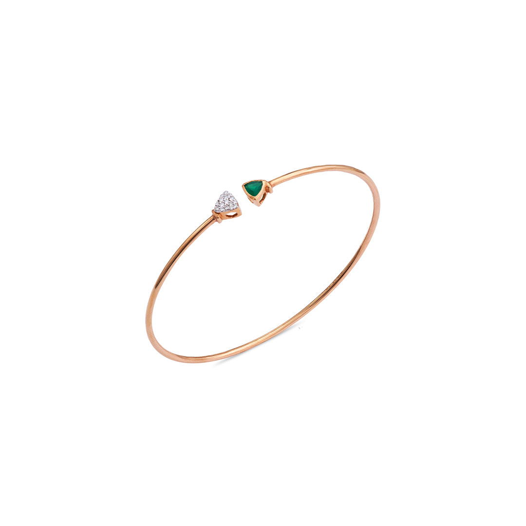 Rose Gold Diamond Bangle Bracelet