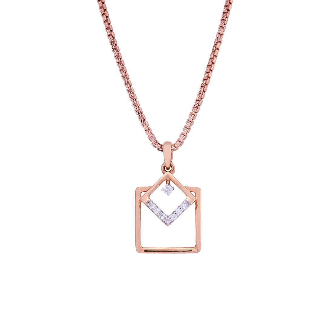 Rose Gold Diamond Pendant