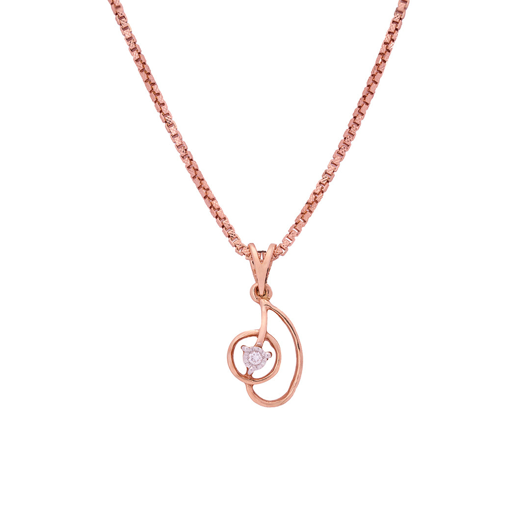 Rose Gold Diamond Pendant