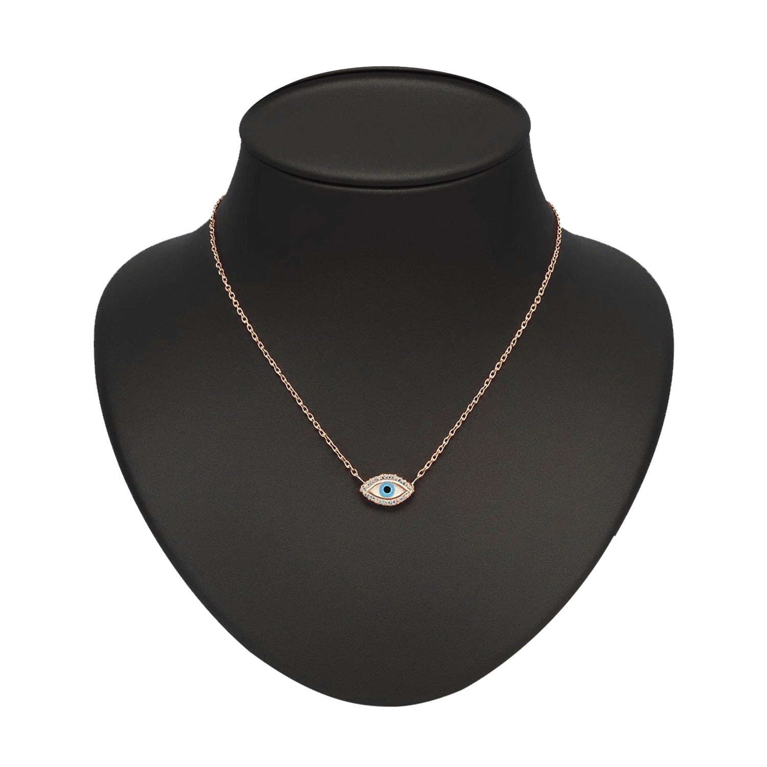Rose Gold Evil Eye Necklace