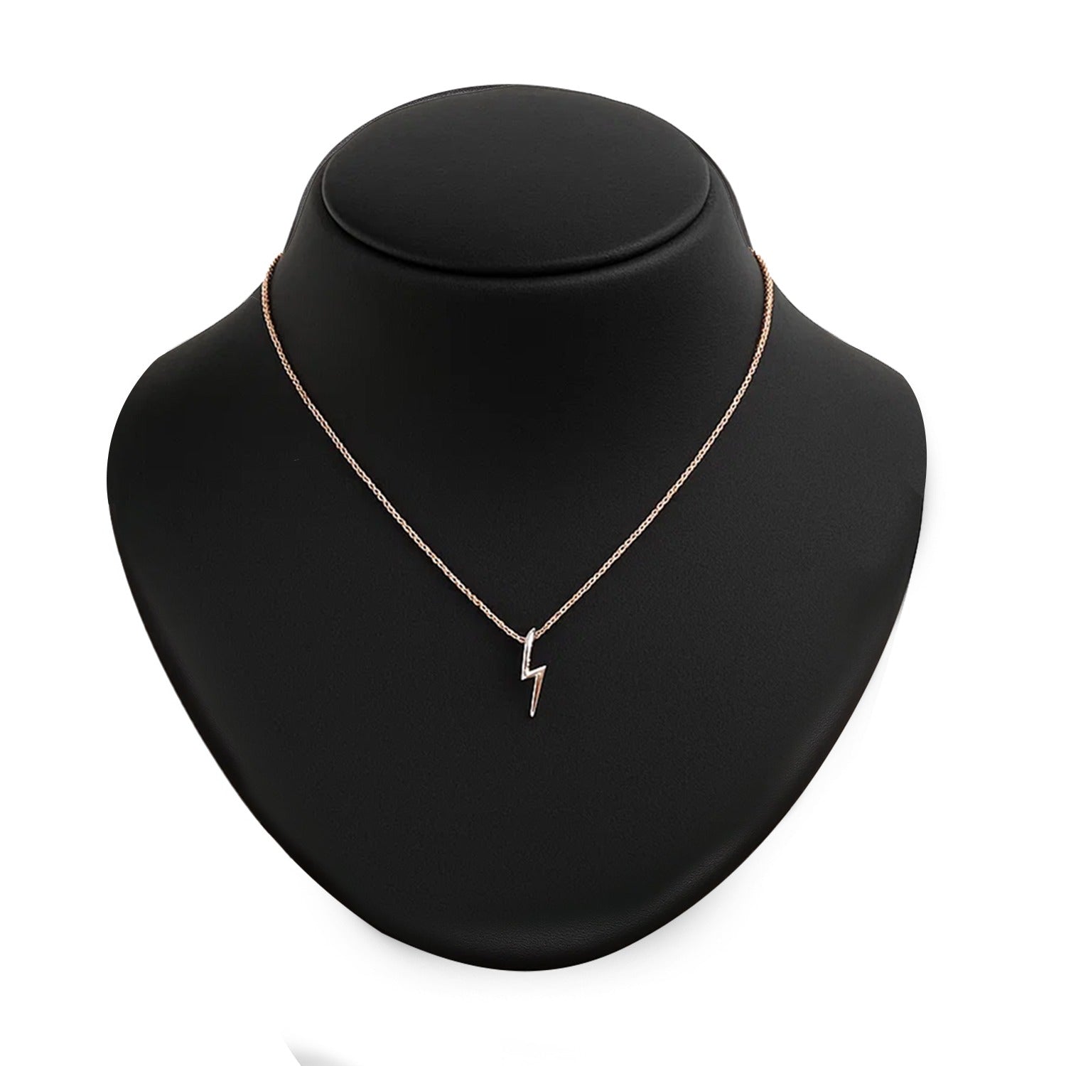 Rose Gold Lightning Bolt Necklace