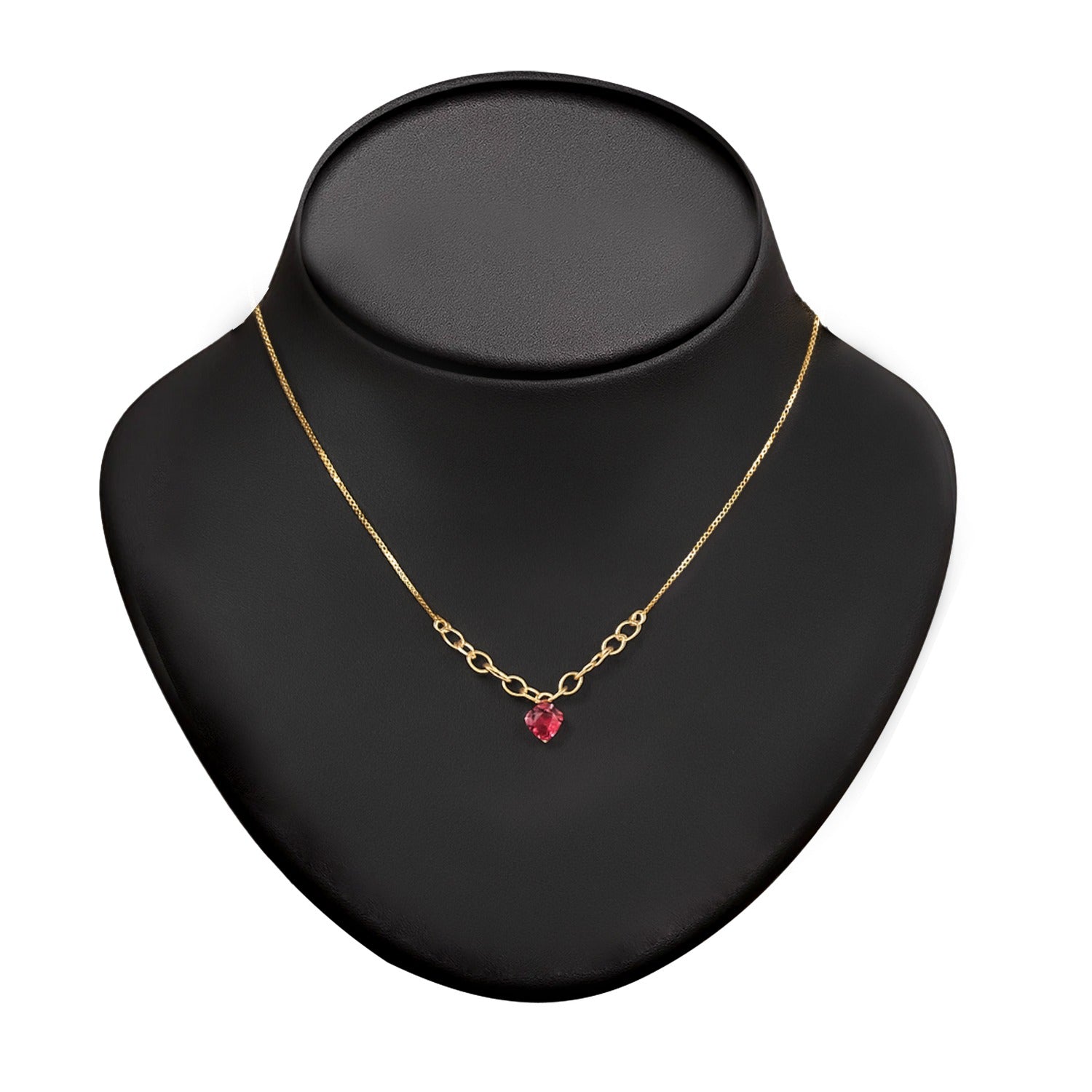 Red heart chain model necklace