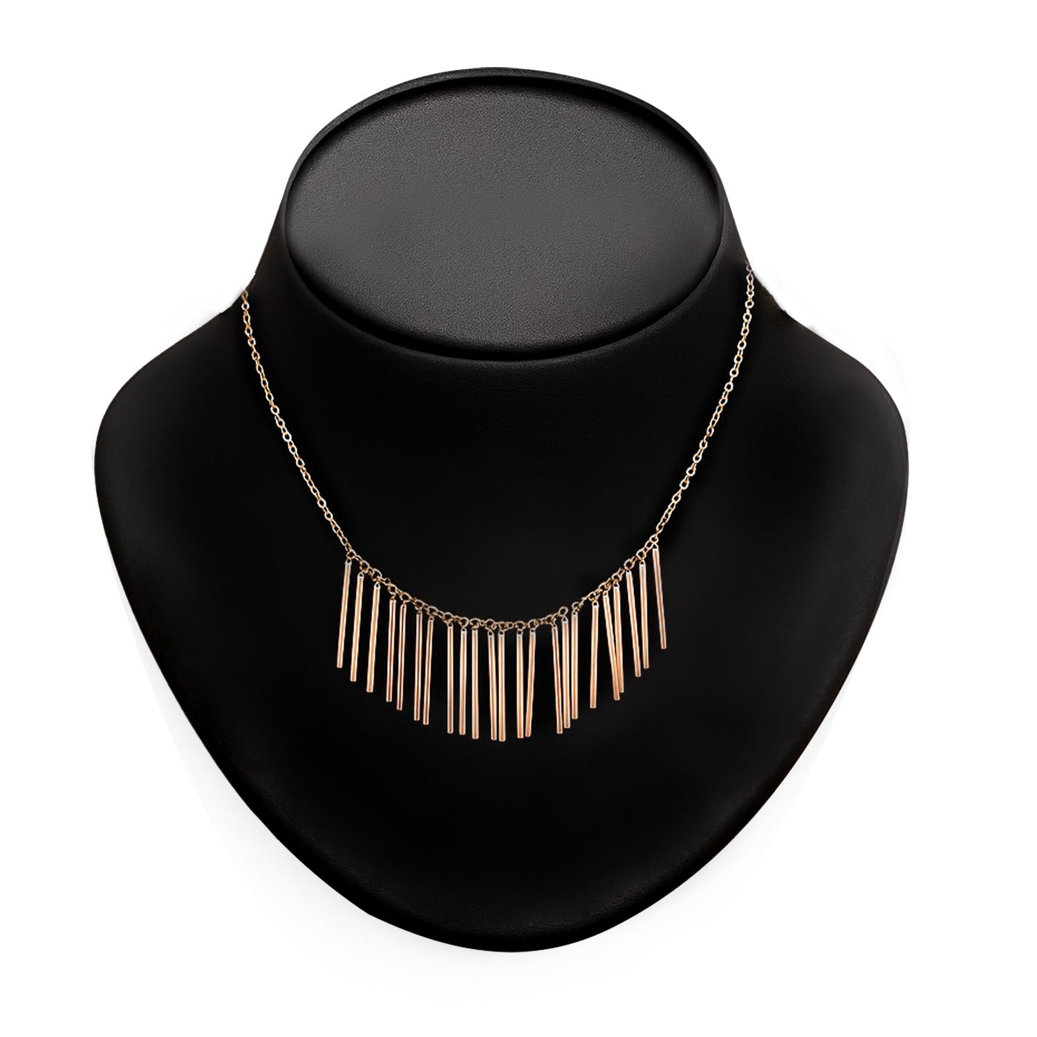 Italian Flat Stripes Designer Necklace
