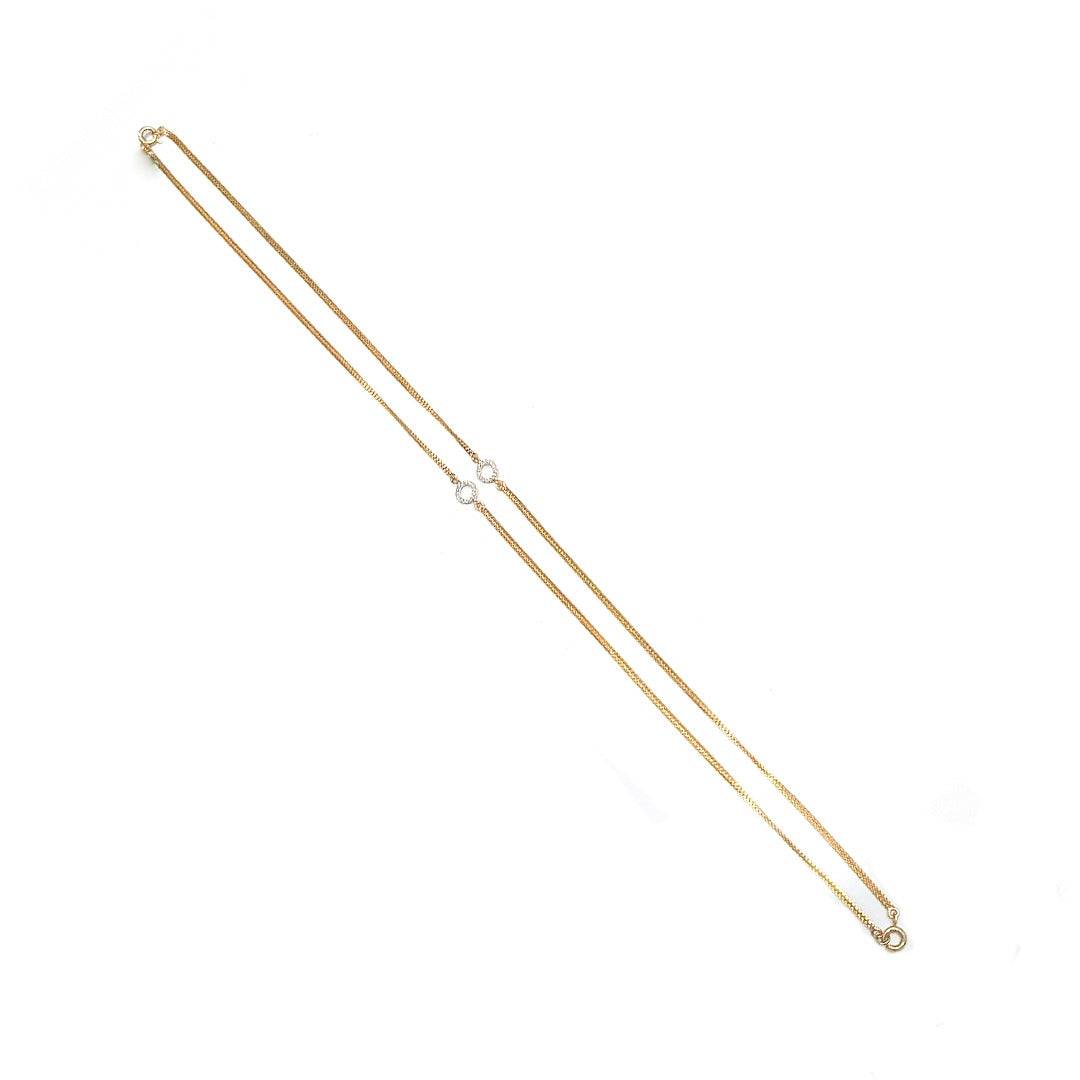 Luna Link Diamond Anklet