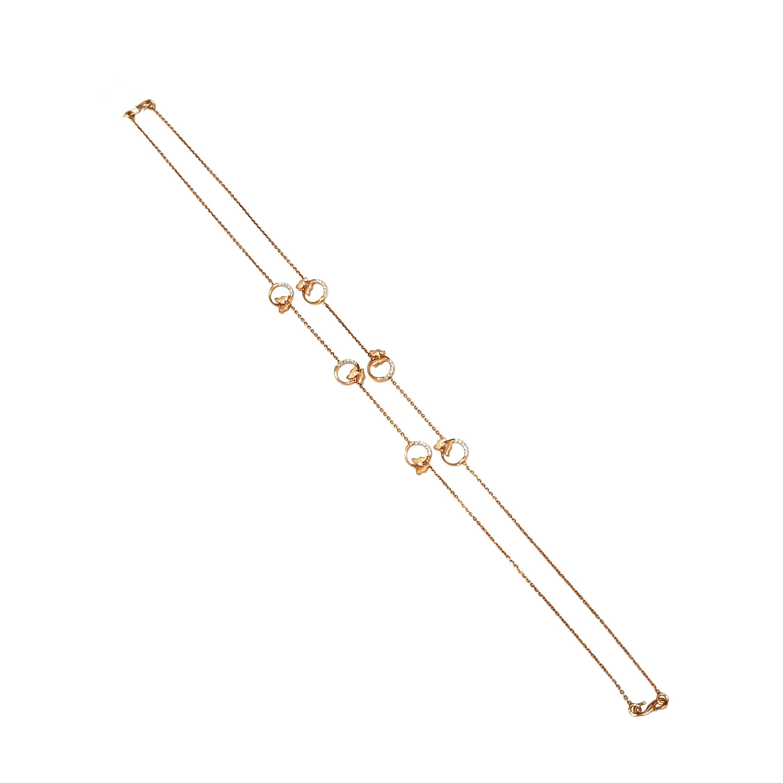 Celeste Circles Diamond Anklet